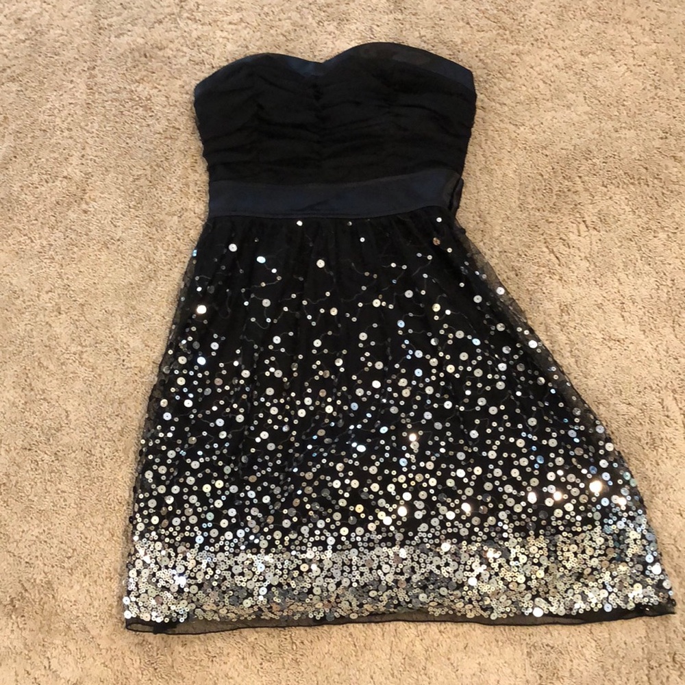 Black dress with silver sequins- size 3